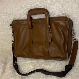 Coach Brown Leather Briefcase